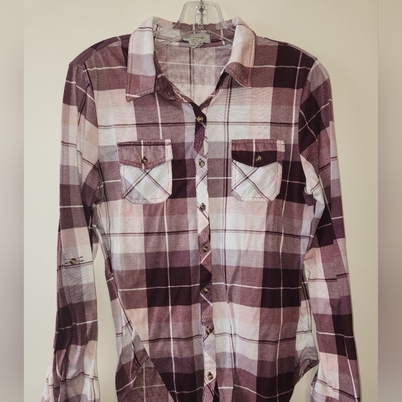 PASSPORT button down plaid large - Picture 1 of 3